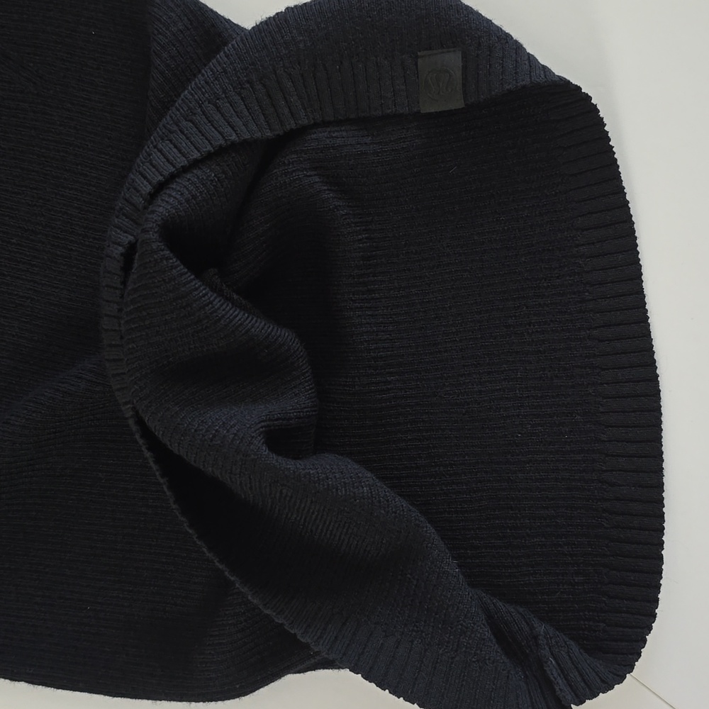 NWT Lululemon Women Black Merino Wool Mock Neck Thermo Knit Ribbed Pullover Sz 4 - Picture 5 of 14